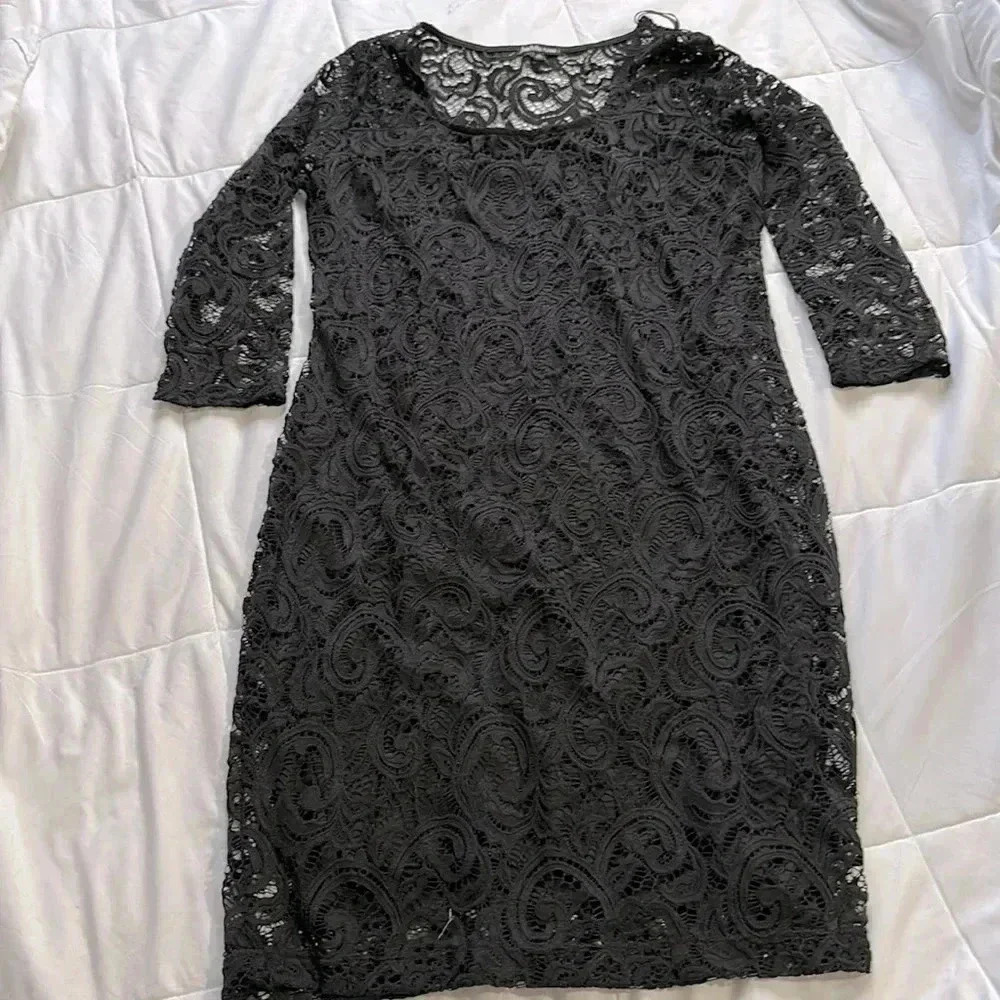 Charlotte Russe little black lace dress size 1X